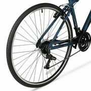 Hyper Bicycles 700c Mens Spin Fit Hybrid Bike, Adults Ages 14+, Black/Blue