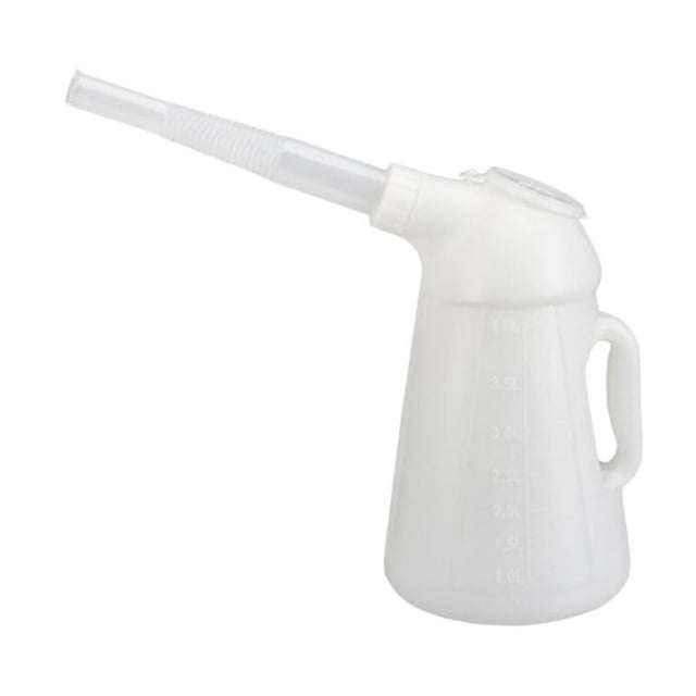S SERENABLE Pichet à Huile avec Bec Poignée Ergonomique Conteneur de Mesure d'Huile Étanche 4L