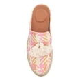 thumbnail image 4 of GENTLE SOULS KENNETH COLE Womens Pink Patterned Padded Tasseled Woven Rory Round Toe Platform Slip On Mules 6 M, 4 of 5