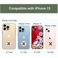 thumbnail image 3 of Case Compatible with iPhone 13 Case Clear with Design Embossed Pattern Soft TPU Bumper Slim Protective 6.1 Inch (Flower Blossom), 3 of 7