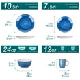 thumbnail image 5 of Vancasso 32 Pieces Dinnerware Sets for 8, Ceramic Plates and Bowls Sets, Scratch Resistant Dishes Set, Microwave & Dishwasher Safe, Blue, 5 of 7
