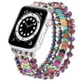 thumbnail image 2 of V-MORO Beaded Bracelet Compatible for Apple Watch Band 38mm 40mm 41mm 42mm 44mm 45mm Women,Fashion Handmade Elastic Stretch Strap for iWatch Series SE 8 7 6 5 4 3 2 1, 2 of 7