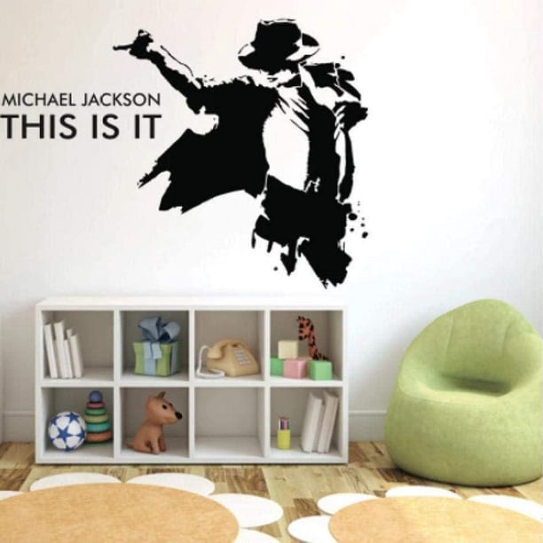 Adhesivo de pared Michael Jackson This Is It para decoración del hogar, 45 x 50 cm