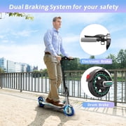Adults Electric Scooter 8.5inch Tire 19 Mph Max Speed, 21 Miles Range, E-Scooter with 350W Motor, Folding Escooter with Dual Braking System and App Control