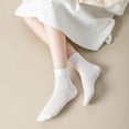 thumbnail image 6 of Sookeceks 6 Pairs Thin Cotton Crew Socks for Women, Soft Breathable Socks Above Ankle Socks for Casual Size 5-9, 6 of 8
