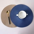thumbnail image 4 of BOLLSLEY Round Placemats, Round Braided Place Mats for Dining Table Heat Insulation Table Mats for Kitchen 14 inches(Blue,Set of 6), 4 of 6