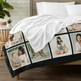 thumbnail image 3 of AISENIN Custom Blankets with Photos Text Personalized Picture Blanket Customized Blankets with Photos Collage Throw Blanket Gifts for Mom Dad Friends Kids Adults Birthday Fathers Mothers Day Christmas, 3 of 5