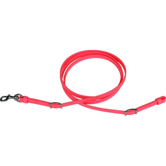 Berlin Custom Leather Roper Reins made from BioThane- Pink