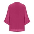thumbnail image 6 of ZJXFGS Womens Sequin Tops Flowy Tops for Women Dressy Tops for Women Bell Sleeve Tops for Women Pink XL, 6 of 7