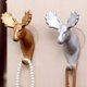 thumbnail image 5 of Vintage Elk Cabeza Succión Ventana Pared Fuerte Succión Pared s Percha Sombrero Ropa Escudo Colgante Ciervo pteado Sunnimix Gancho de succión para cabeza de animal, 5 of 8