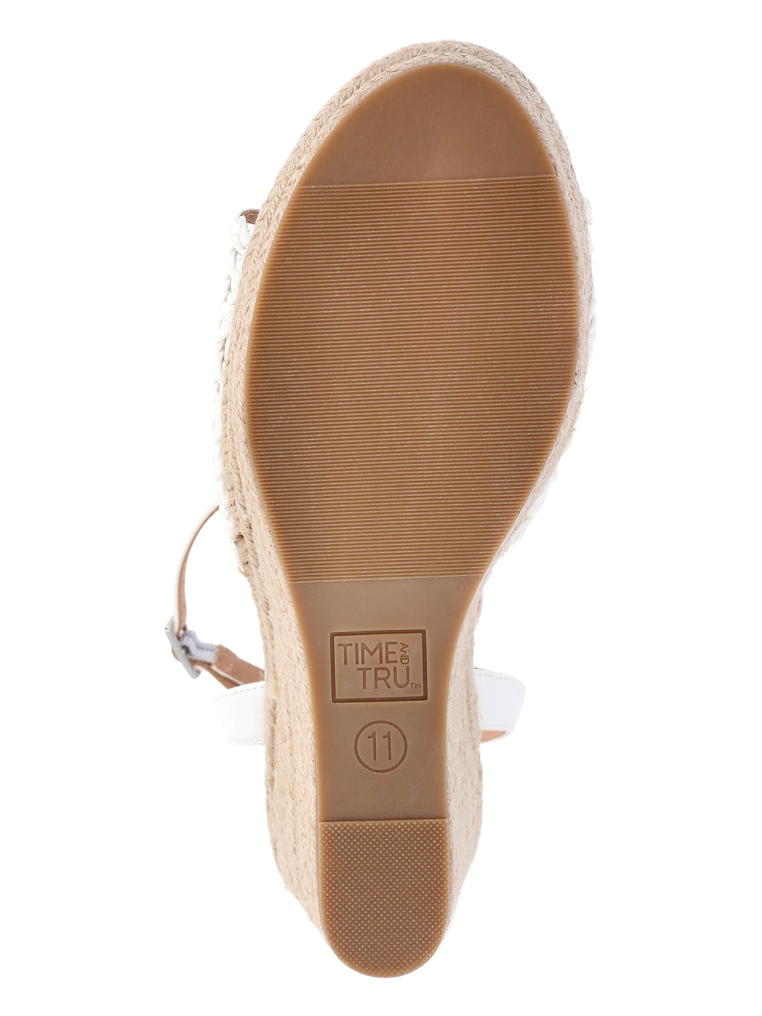 Time and Tru Women's Bow Espadrille Wedge Sandals
