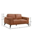 thumbnail image 2 of New Classic Furniture Como Leather Upholstered Loveseat in Terracotta Orange, 2 of 5