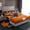 Blue Orange White, variant on jejeloiu Baseball City Queen Sheet Sets,San Francisco Flat Sheet,Orange Black Queen Fitted Sheet For Child,Luxury Bedroom Decor,4-Piece