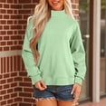 thumbnail image 6 of Nfurl Womens Mock Neck Sweatshirt Oversized Long Sleeve Pullover Tops Loose Fit Casual Trendy Going Out Ladies Sweatshirts Green,XL, 6 of 8