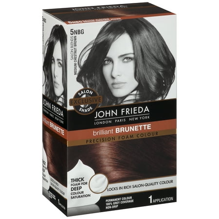 john frieda brilliant brunette medium chestnut brown 5nbg john frieda foam hair color chart