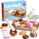 thumbnail image 1 of Juego de comida para galletas, juguetes para niños pequeños, 17 piezas, juegos de comida de juguete de cocina con galletas de plástico, menú para hornear, bandeja de panadería y dinero ficticio, jugue, 1 of 1
