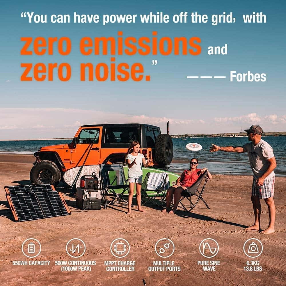 Restored Jackery Explorer 550 Portable Power Station, (Refurbished)