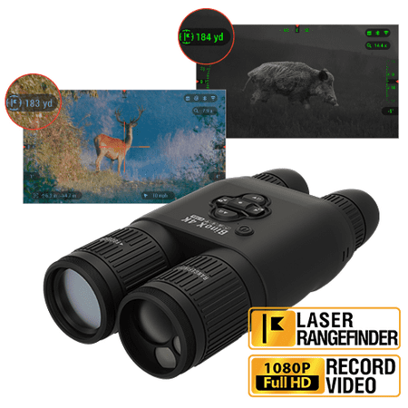 ATN BinoX 4K 4-16x Day&Night Smart Binoculars w/ Laser Rangefinder, Wi-Fi Dual Streaming Video, IR Illuminator, Battery 16+hrs, Smooth Zoom, E-Compass, iOS & Android (Best Hunting Rangefinder App For Android)