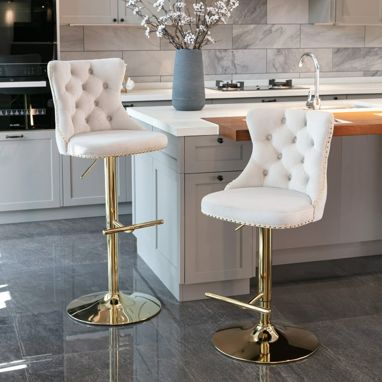 Tufted bar stools set of 4 sale