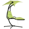 thumbnail image 1 of Outsunny Outdoor Hammock Chair with Stand, Canopy Umbrella, Green, 1 of 9