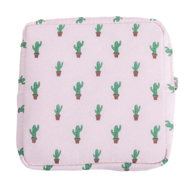 Mujer Chica Bolsa de almohadilla sanitaria Servilleta Toalla Bolsa de Cactus Colcomx Servilletero Sanitario