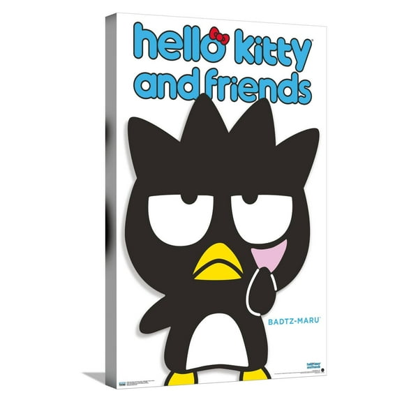 Hello Kitty and Friends: Hello - Badtz-Maru Feature Series Canvas Wall Poster, 14.725" x 22.375"