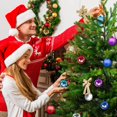 thumbnail image 3 of 6 PCS Christmas Ball Ornaments Set 2.36in Shatterproof Plastic Blue Xmas Baubles Shiny Hollow Cutout Hanging Pendants for Christmas Tree Mantel Party Decor Holiday Home Gift, 3 of 3