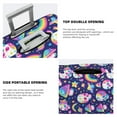 thumbnail image 5 of Daiia Skull mushroom rainbow space Luggage Cover, Thickened Washable Travel Luggage Covers, Elastic Unique Baggage Covers for 18-20 inch Luggage-Small, 5 of 9