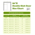 thumbnail image 3 of 60" X 80" Interior Frosted Glass Door 10 Lite Primed Pantry Door Slab Core Modern Standard Door For French Door Without Hardware, 3 of 8