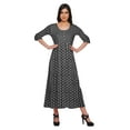 thumbnail image 1 of Moomaya Robes Imprimées à Manches 3/4 pour Femmes Vêtements Indiens Tunique Longue, 1 of 5