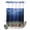 Lake Blue, variant on No Hook Shower Curtain, Red Ocean Waves Shower Curtains for Bathroom with See Through Top Window, Summer Beach Coastal Abstract Waterproof & Washable Bath Curtain Stand Up Stall 36"x72"