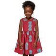 thumbnail image 4 of Girls Dress Print African Kids Round Neck Sleeveless Dress Cute Puff Skirt, 4 of 6