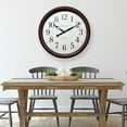 thumbnail image 5 of Westclox 20" Analog Quartz Accurate Brown Woodgrain Finish Wall Clock, 5 of 5
