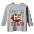 thumbnail image 3 of Tiijoy Tween Girls Long Sleeve T-Shirt Football Print Crew Neck T Shirt, Sizes 11-12, 3 of 4