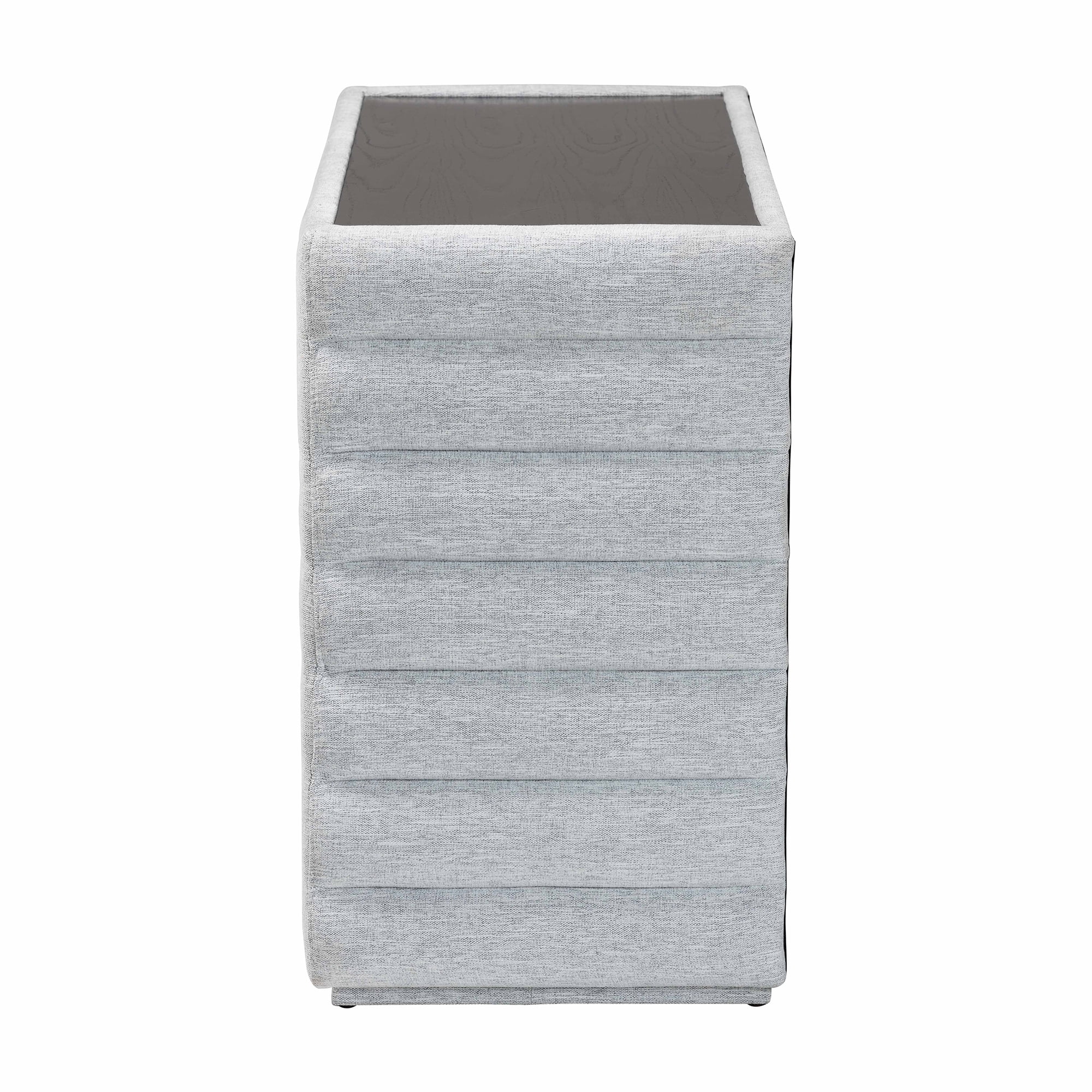 Baxton Studio Cadmus Modern Dresser, 4-Drawer, Light Grey
