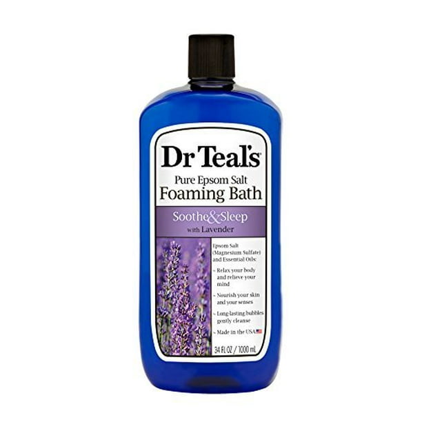 Dr Teal’s Foaming Bath with Pure Epsom Salt, Soothe & Sleep with
