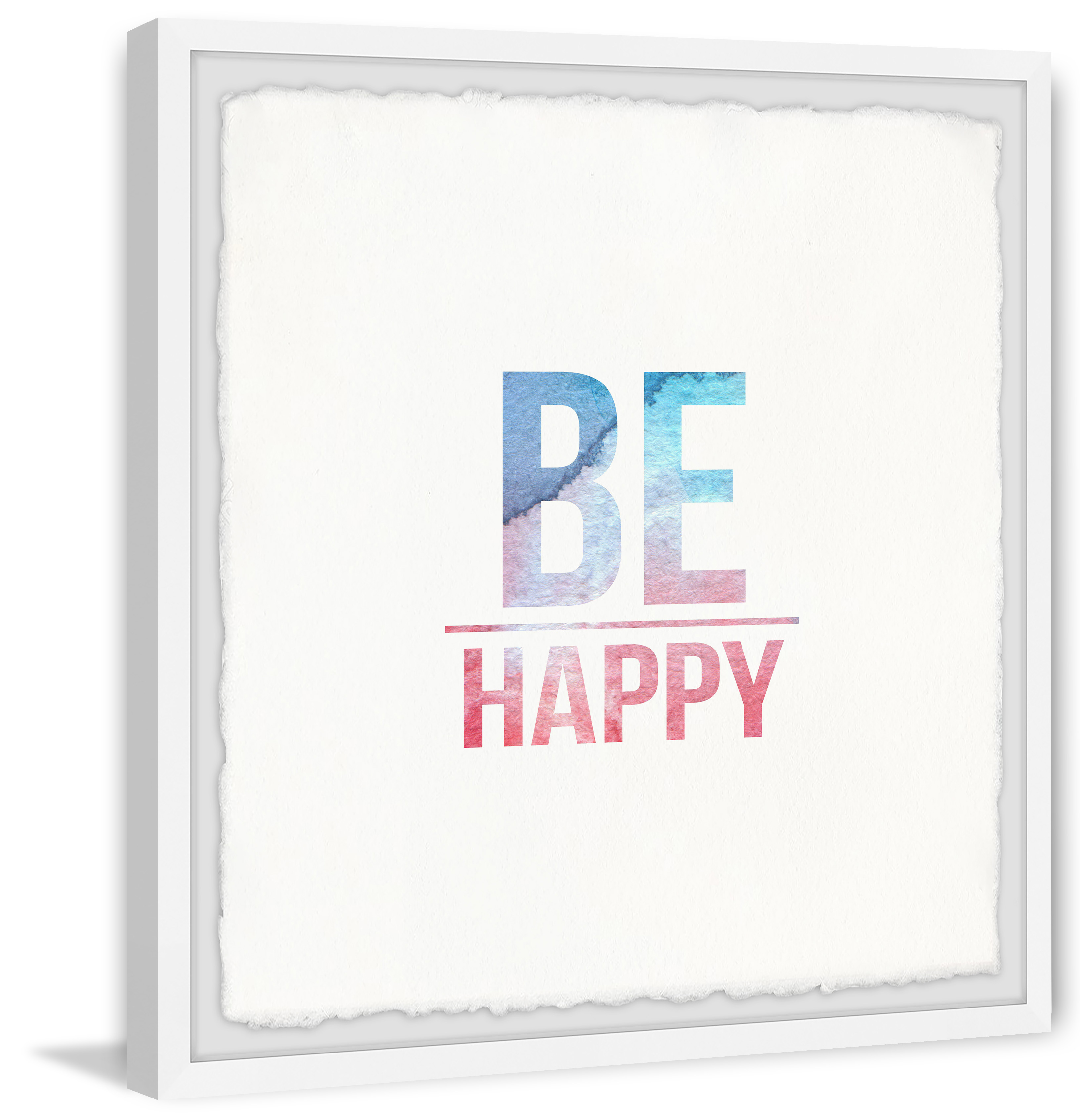 Marmont Hill Be Happy Always Framed Wall Art