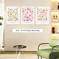 thumbnail image 6 of Flower Market Wall Art Prints Framed Set of 3 Colorful Flower Poster Floral Aesthetic Artwork Pictures Danish Pastel Abstract Canvas Painting Minimalist Decor for Living Room Bedroom 12x16in, 6 of 7