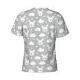 thumbnail image 6 of Vsdgher Rabbit And Cloud Print Men's Dry Fit Mesh Athletic Shirts Moisture Wicking Tennis T-Shirt Tops, 6 of 9