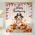 thumbnail image 3 of Happy Thanksgiving Beagle Welcome Thankful Fall Autumn Pumpkin Shower Curtain Beagles Dog Lover Gifts Idea Waterproof Bathroom Bathtub Curtain - 02021, 3 of 5