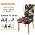 thumbnail image 6 of Modern Floral Peony Autumn Leaves Dining Chair Covers Set of 4 Washable Polyester Stretch Slipcovers Removable Protector for Farmhouse Home, 6 of 7