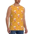 thumbnail image 2 of Balery Cute Popcorn Camisetas sin mangas para hombre, absorbe la humedad y protege contra el mal olor.-X-Large, 2 of 7