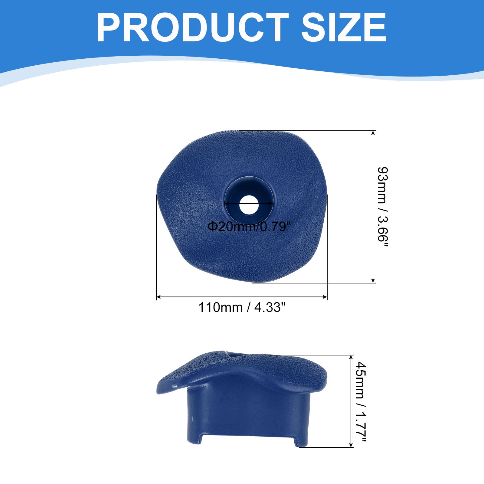 Rock Climbing Holds, 10 Pcs Climbing Rock Wall Grips with Single Holes for Playground Accessories, Blue-B