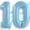 Light Blue, variant on Number Balloon 10 Purple 16" - Metallic Mylar Foil Balloons Number 10 for 10th Happy Birthday Party, Anniversary, Graduation - Air Inflatable Only