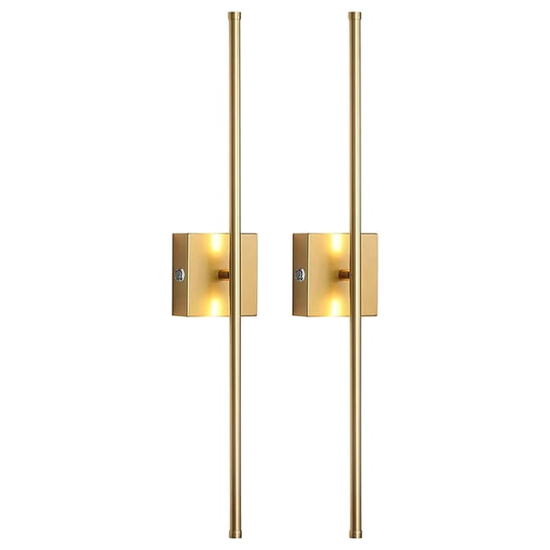 Aplique de pared LED inalámbrico de 2 piezas: tira magnética a batería con función de atenuación y ajuste de ángulo, sin cableado.