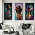 thumbnail image 1 of Designart "Dachshund in Rainbow Designer Sweater IV" Animals Dog Daschund Framed Wall Art Set Of 3 - Multicolor Dog Daschund Frame Gallery Wall Set For Home Decor, 1 of 6