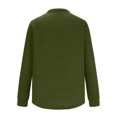 thumbnail image 4 of DeHolifer Mens Sweatshirts Long Sleeve Half Zipper Lapel Waffle Sweatshirts Loose Casual Pullover Tops Army Green 2XL, 4 of 5