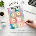 thumbnail image 3 of FORMRS Acrylic Clipboard with Low Profile Clip Standard A4 Letter Size, 12.5" x 9", Pink Checkered Daisy, 3 of 8