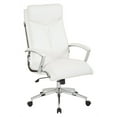 thumbnail image 1 of Executive Faux Leather High Back Chair in White with Padded Arms, 1 of 5