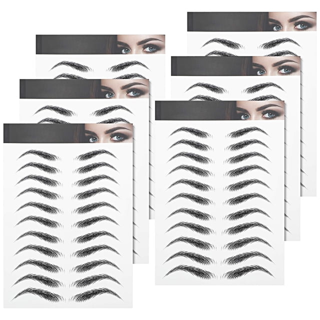 Soidarity Pegatinas para cejas 4D que gustan del cabello, calcomanías de maquillaje, Facial realista, pegatina de a base de agua, calcomanía Difuminador de ojos